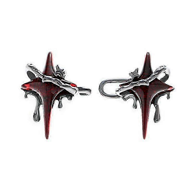 Red Stud Earrings Short Gift For Women