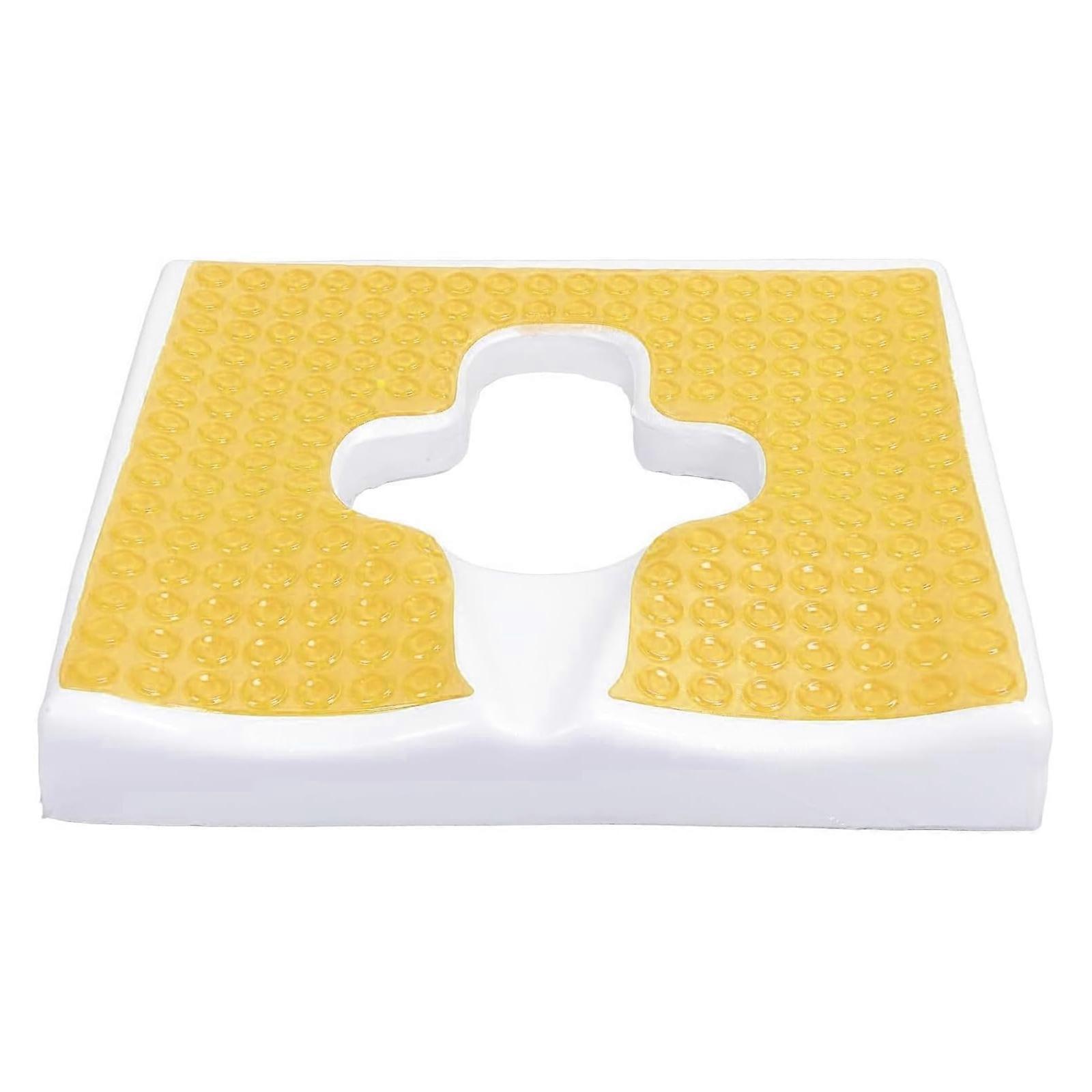 Empty Molded Cream Pillow For Tailbone Suffering Dampness Alleviation Wicking Face 7cm Thick Latex Support  Yellow