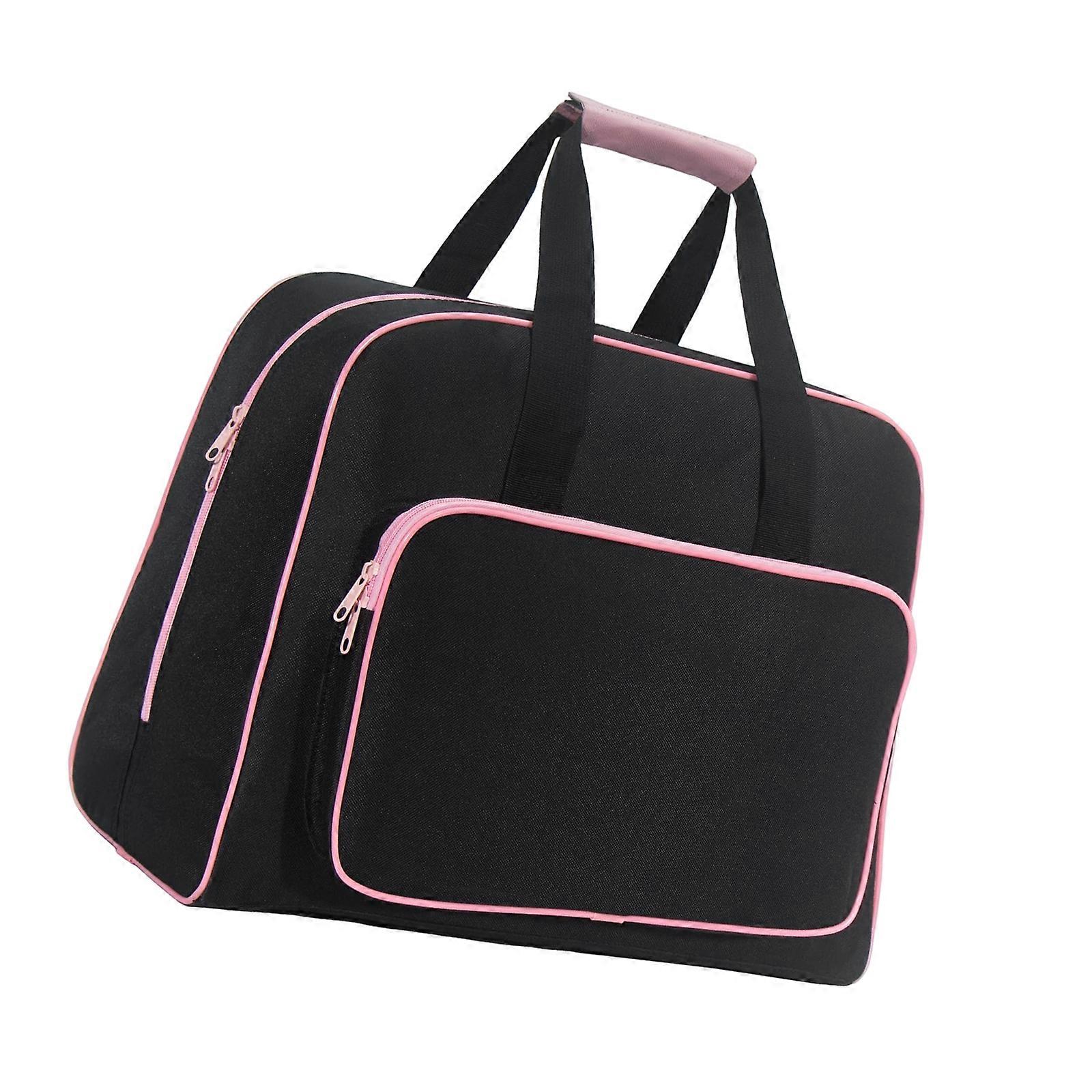 Portable Sewing Machine Carrying Case Durable Travel Friendly Design Spacious Storage for Tool Thread Scissors Home  black red