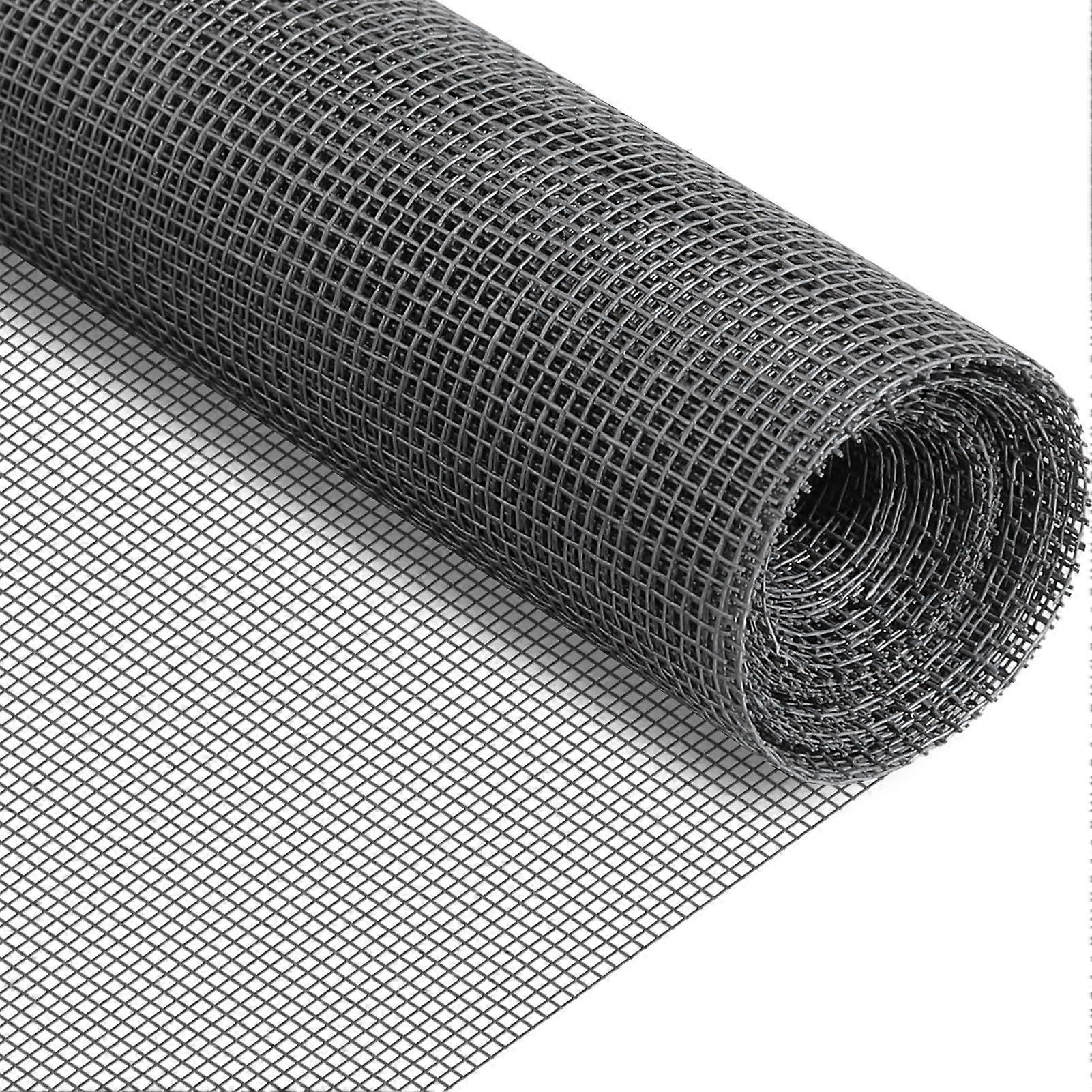 Fiberglass Screen 1.2 x 2.5m, Cuttable Insect Screen for Multiple Doors and Windows, Replacement Mosquito and Cat Screen, Grey