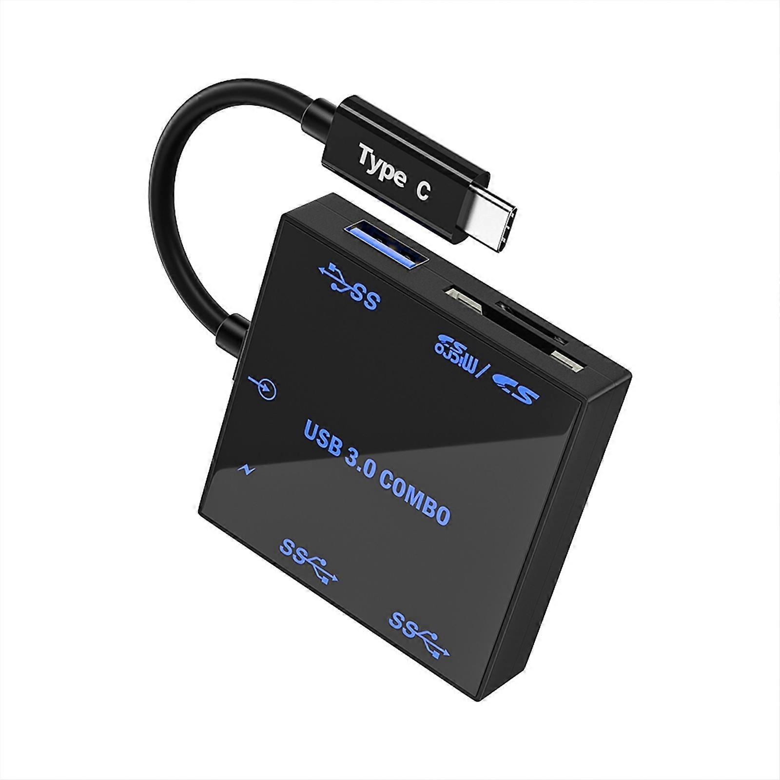 Simultaneous USB 3.0 Expansion Hub 3 Port Fast Speed Transfer TF Card Slot Portable Design For Electronics Accessories Multicolor