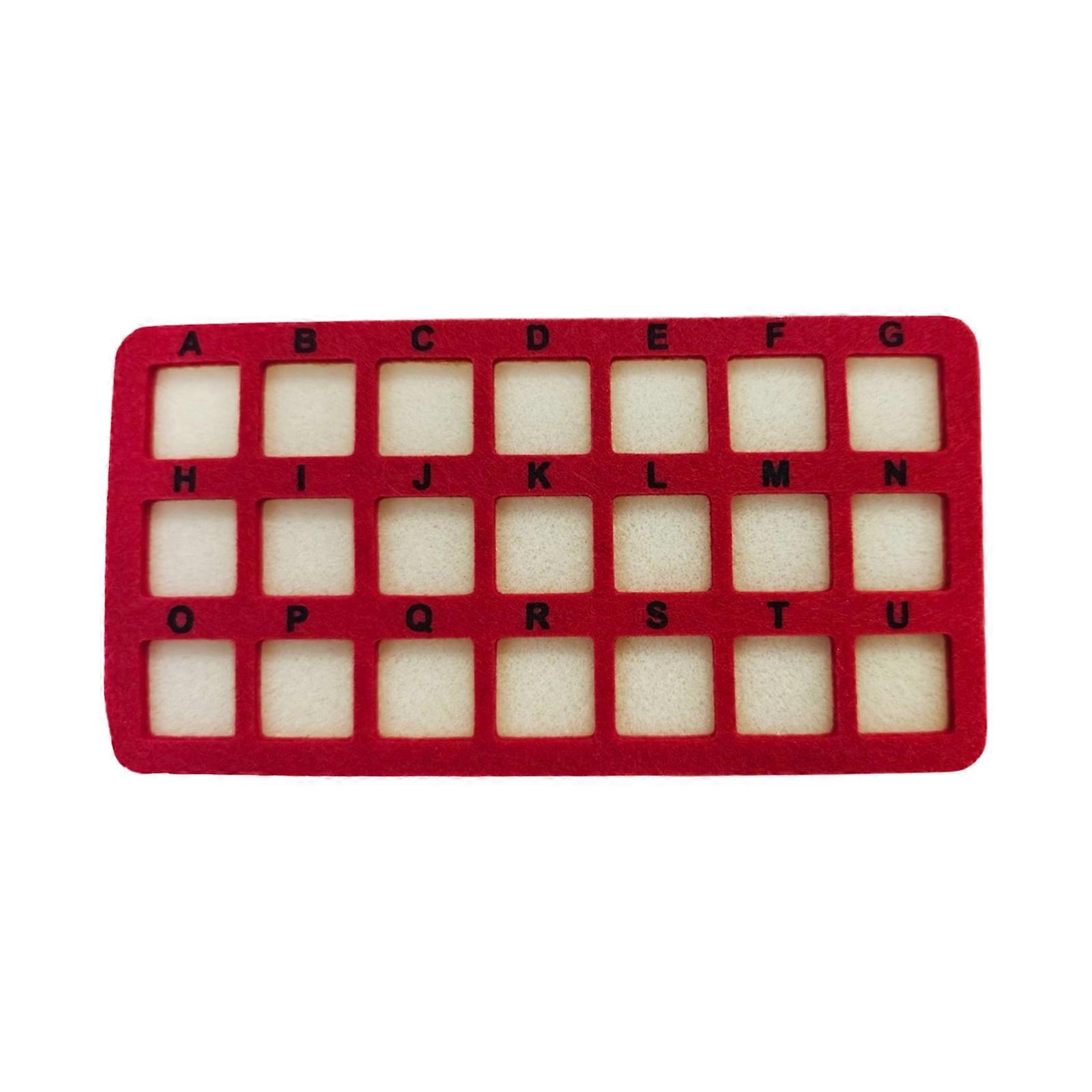 Felt Jewelry Craft Mat with 21 Grids Professional Crafting Mat Suitable for Efficient Bead Sorting and Protections  Rose Red