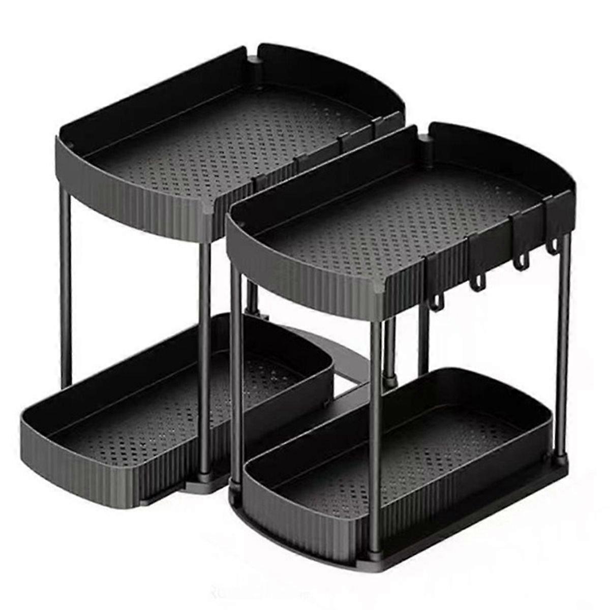 Multi-Purpose Pull-Out Storage Organizers for Bathroom & Kitchen, Under Sink Cabinet Storage, 12.8