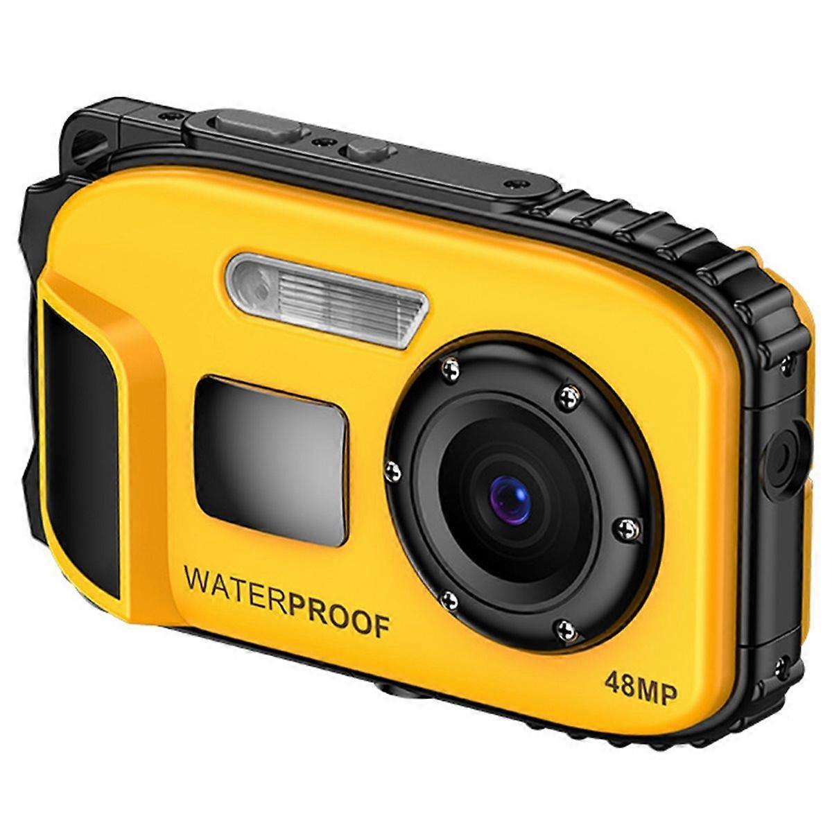 1080P Waterproof Digital Camera, 48MP Video Camera with 2.4 Inch IPS Screen, IP68 5M Deep, 4X Zoom
