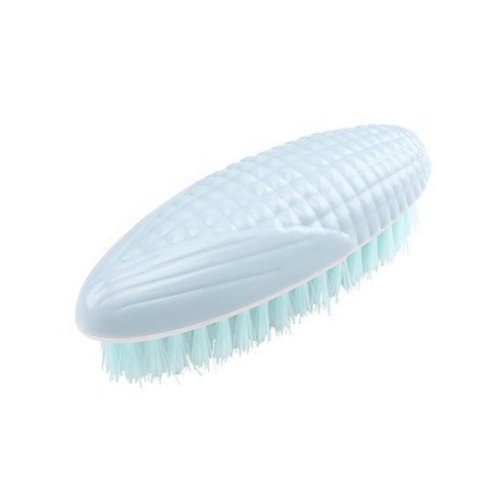Plastic Soft Bristle Cleaning Brush 2 Pack for Laundry, Shoes, Household Tasks Blue