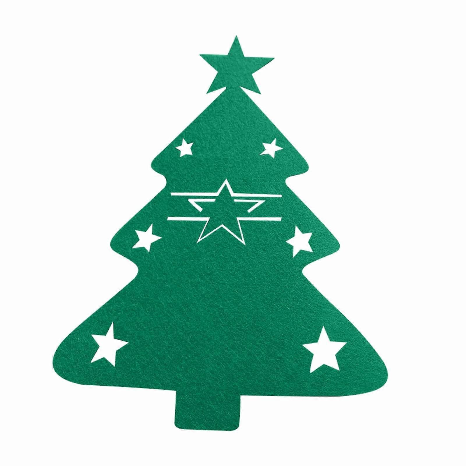 Christmas Tree Flt Knife And Fork Set Christmas Tableware Set Christmas Table Tableware Coster Storage Bag Set