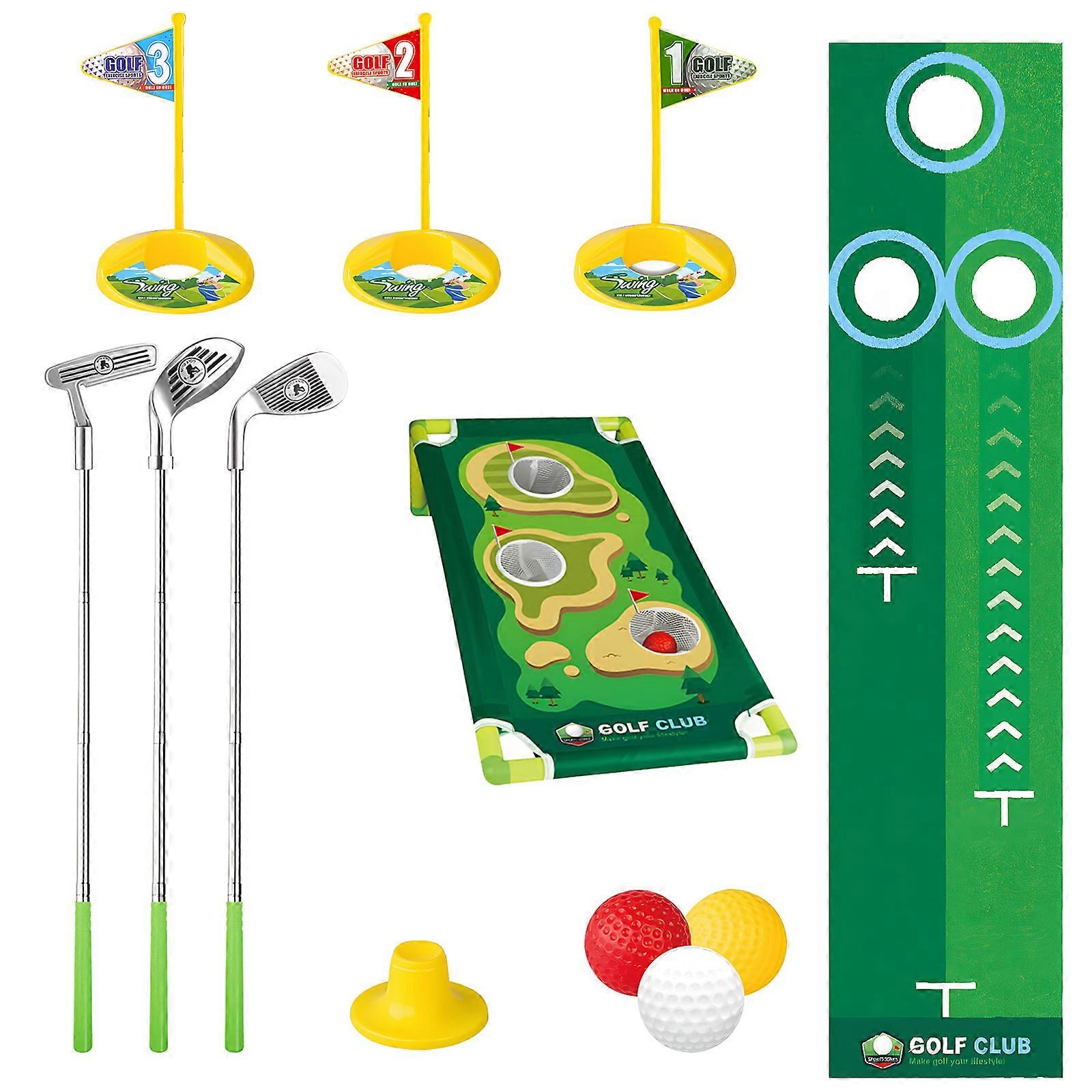 Modifiable Children Golfing Training Set For Inside Play Safe Environmental Friendly Plan Multicolor