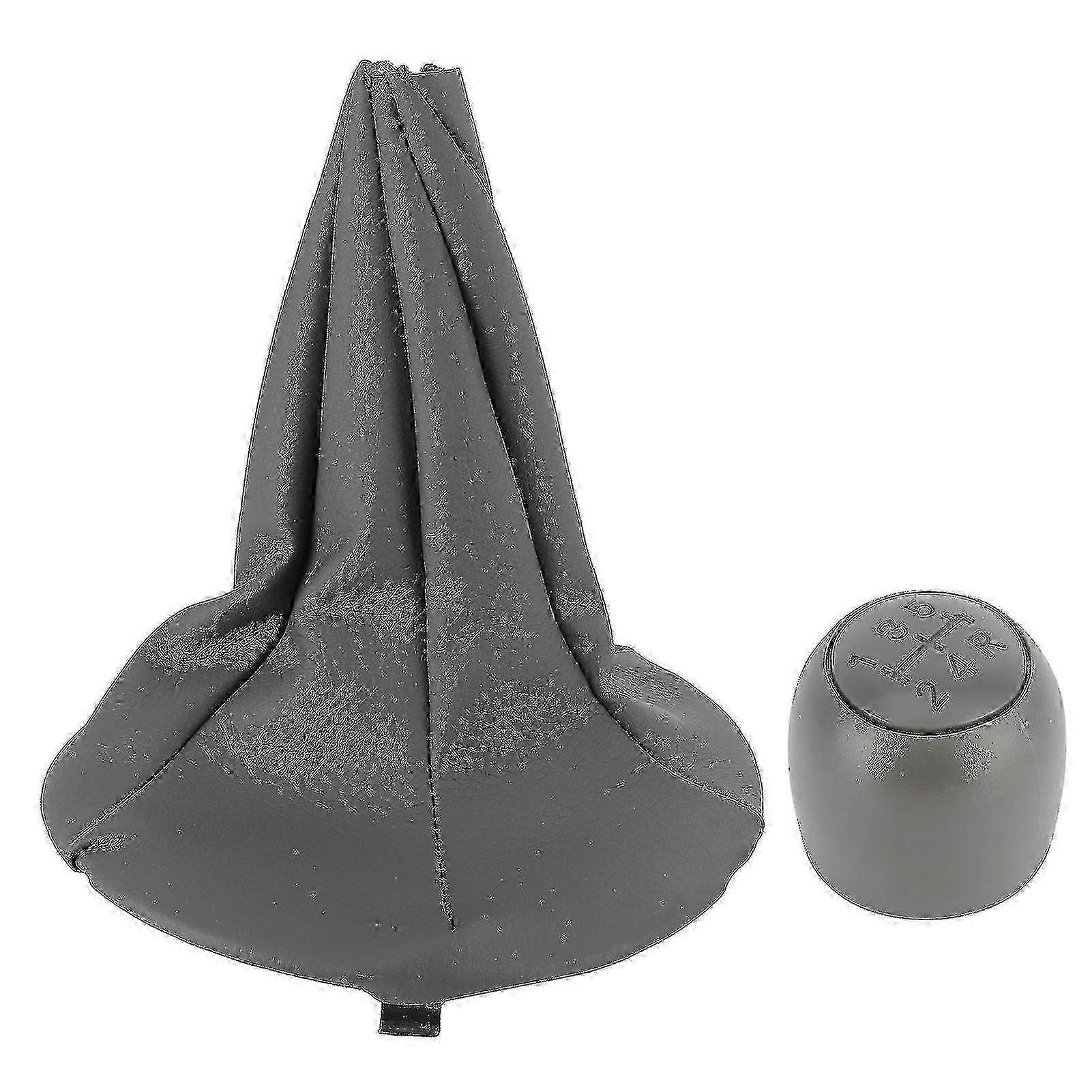 5 Speed Gear Shift Knob With Dustproof Boot Collars Replacement Fit For Fiat Panda/500 500c