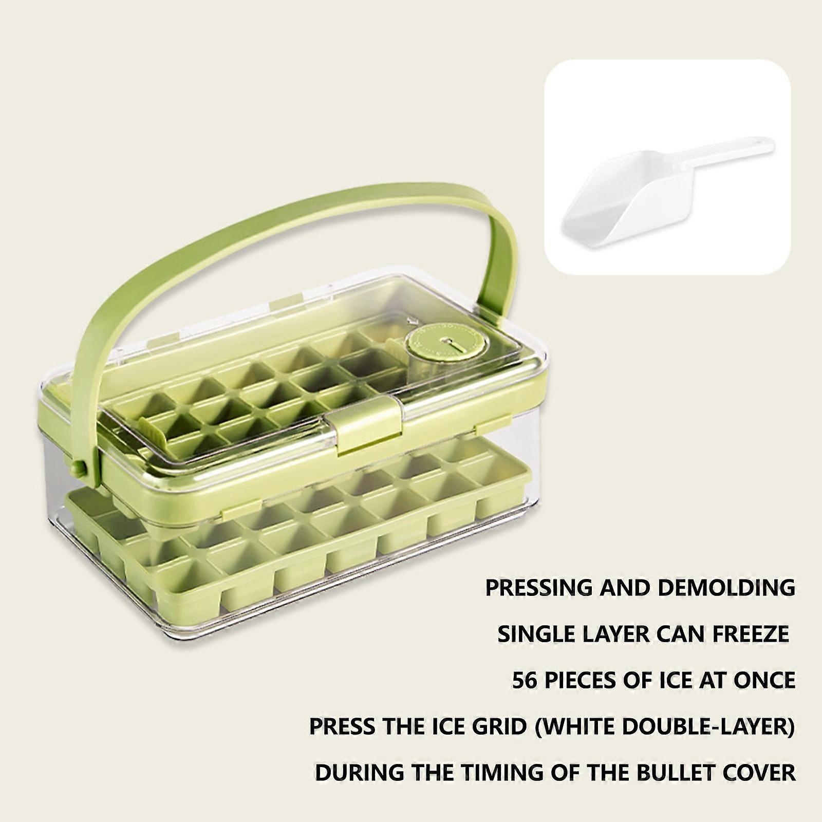Press The Single and Double-layer Ice Block of The Ice Box Hold a Large Capacity Ice Storage Box with a Lid and Ice Cells, Home Improvement Clearance