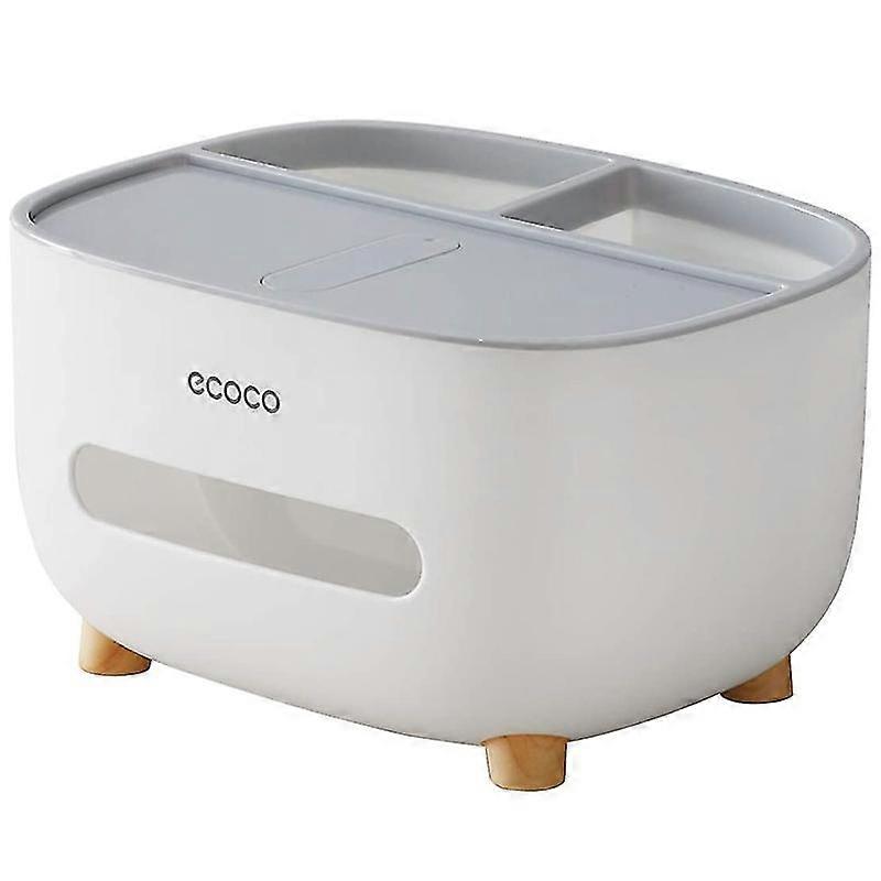 Tissue Box Cover Holder with Storage, Napkin Tissue Box, Multi-Function Tissue Box ABS Material St
