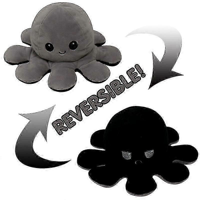 Reversible Octopus Plush Toys Doll 20cm, Show Your Mood Without Saying A Word Multi-color Optional [jkw]