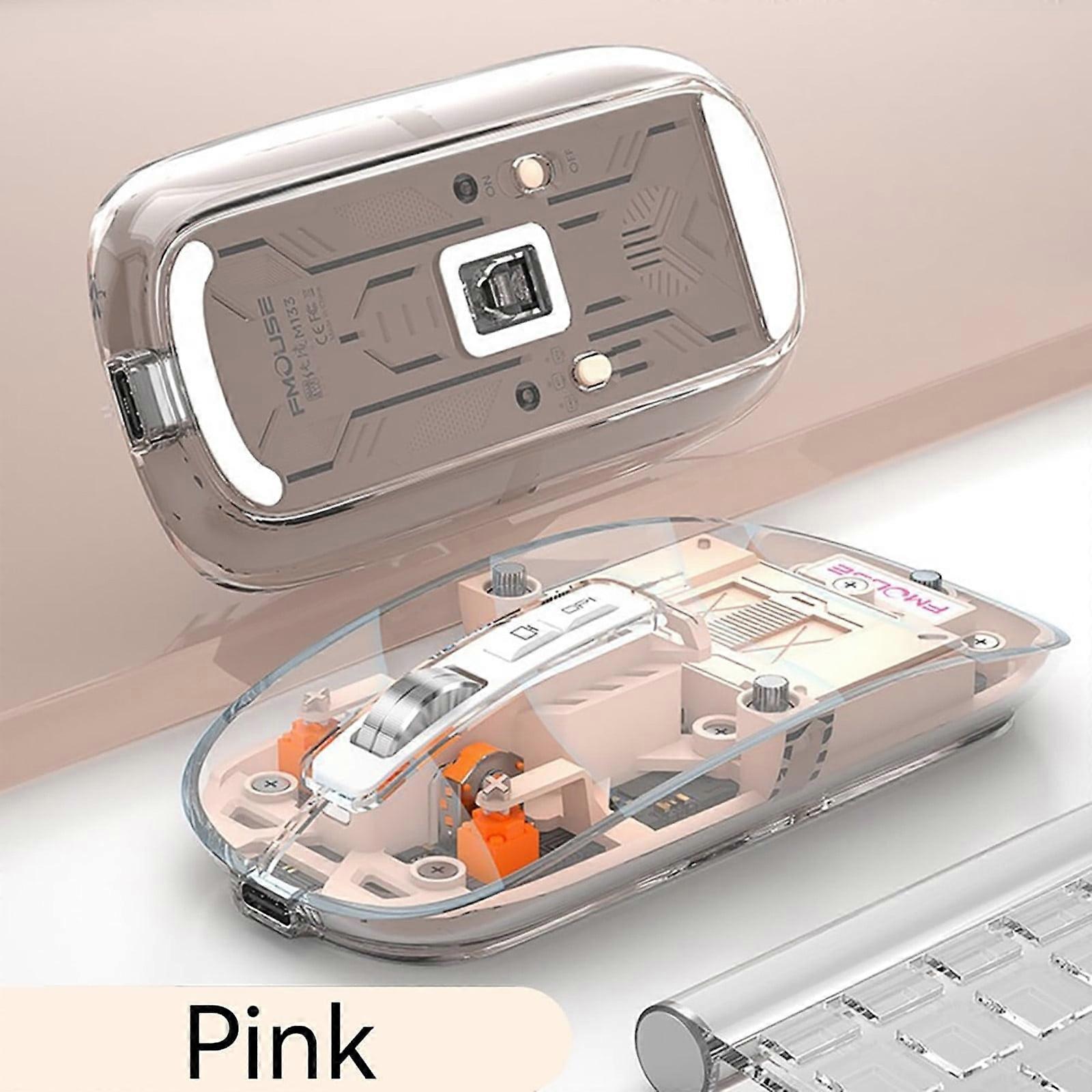 YiFudd Wireless Bluetooth Transparent Mouse,The Third Mock Examination Transparent Mouse With Rechargeable Bass