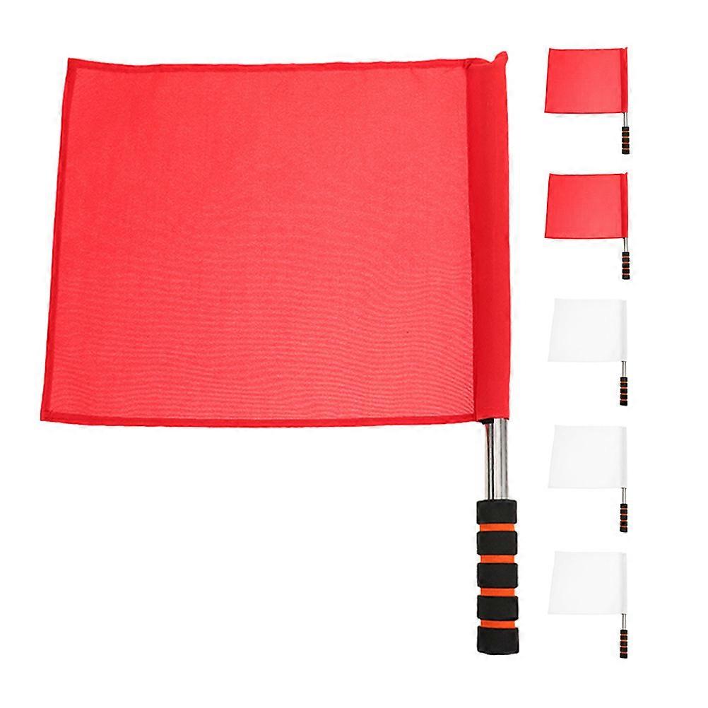 High Visibility Referee Flags for Soccer Official Tournament Use 6Pcs Set