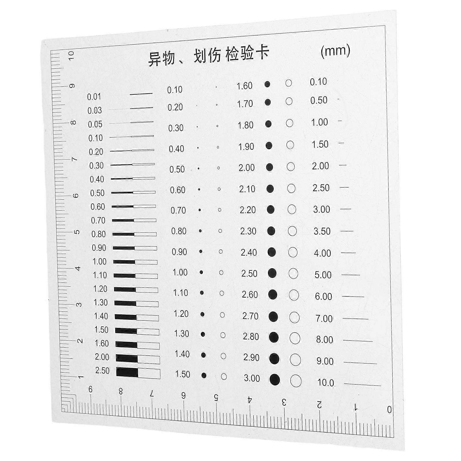 Precision Measuring Chart Ruler for Measuring Transparent Plastic Material