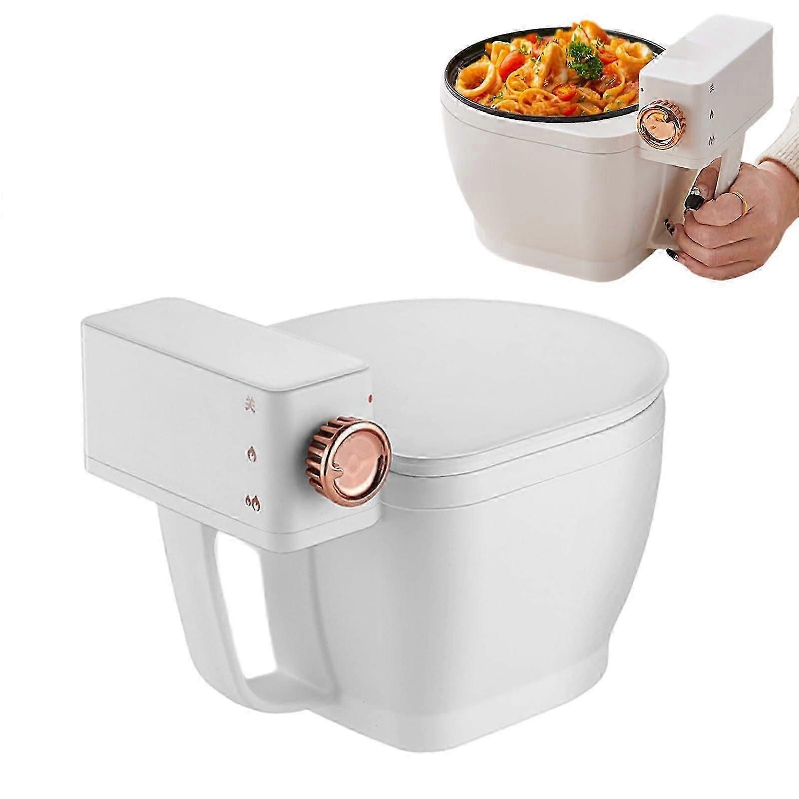 Toilet Slow Cooker 1.8L Toilet Shaped Mini Slow Cooker With 2 Temperature Settings Nonstick Portable Crockpot White