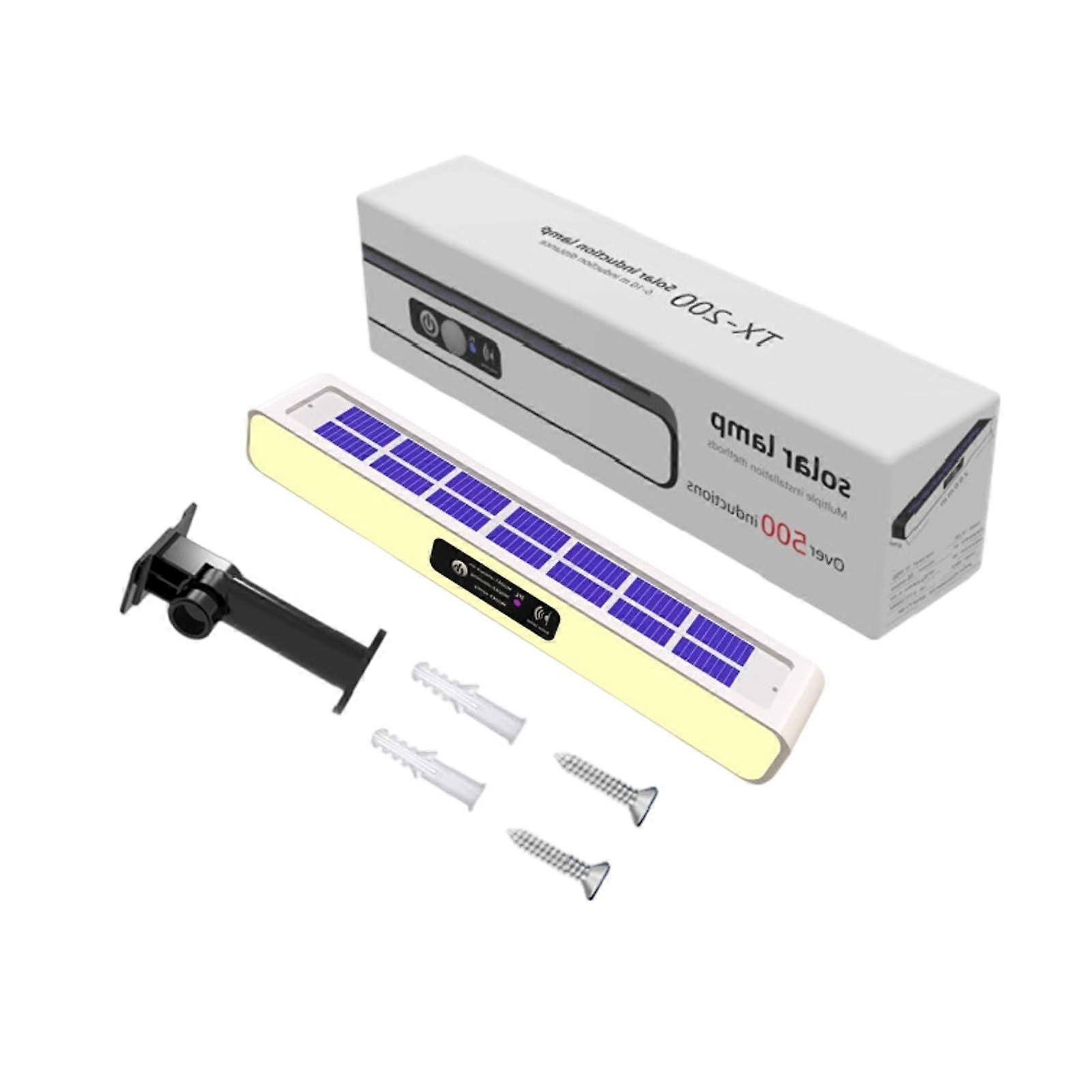 Solar Wall Light with Automatic Solar Charging, 3 Modes, Waterproof LED Warning Lamp for Outdoor