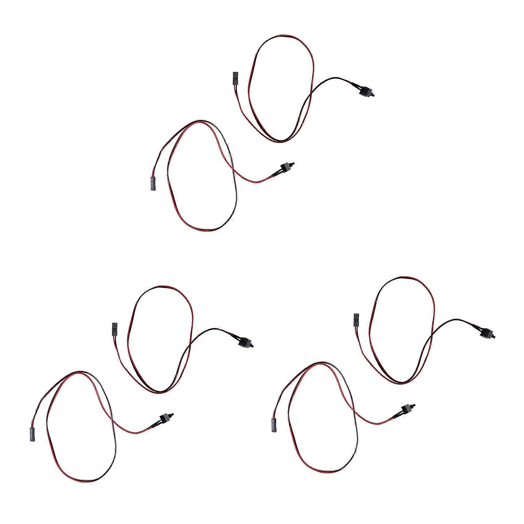 6 Pack 2 Pin SW PC Power Cable On/Off Push Button ATx Computer Switch Wire 45cm