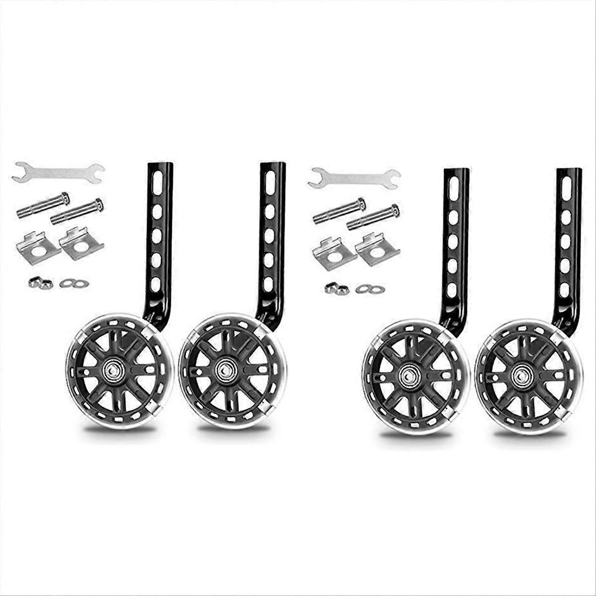 Stützradständer-Set für Kinderfahrräder, für 12-Zoll-Kinderfahrräder, Schwarz