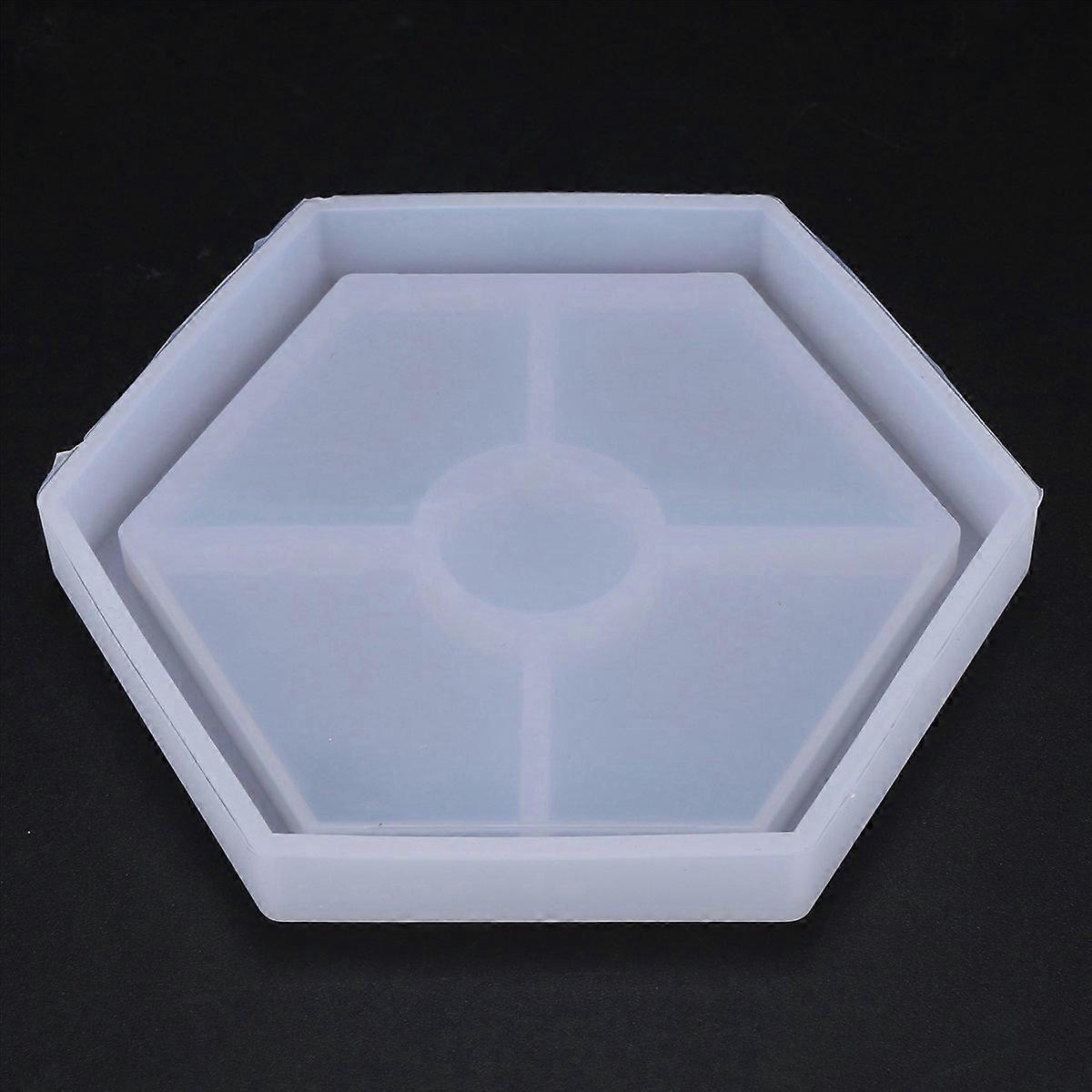 8 Pack Hexagon Silicone Coaster Molds for Casting with Resin,Concrete