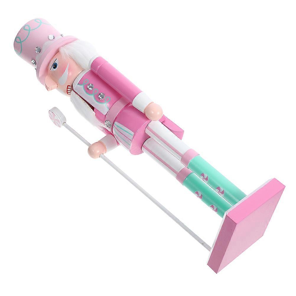 Christmas Nutcracker Figure Desktop Nutcracker Statue Christmas Party Decoration Small Wood Nutcracker