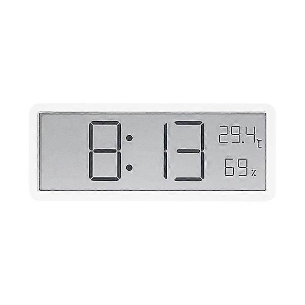Digital Wall Clock Humidity Display Electronic Clock WHITE White