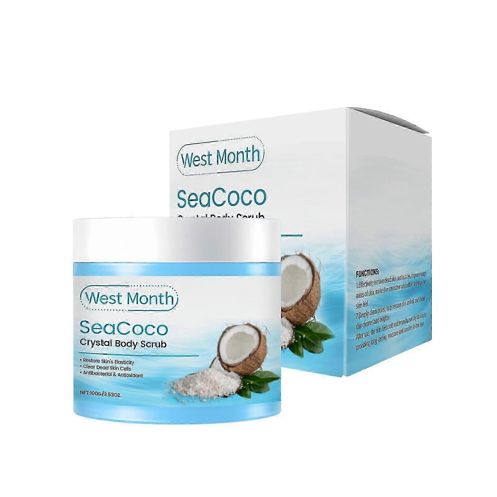 exfoliating body scrub contains grapeseed oil, vitamin E