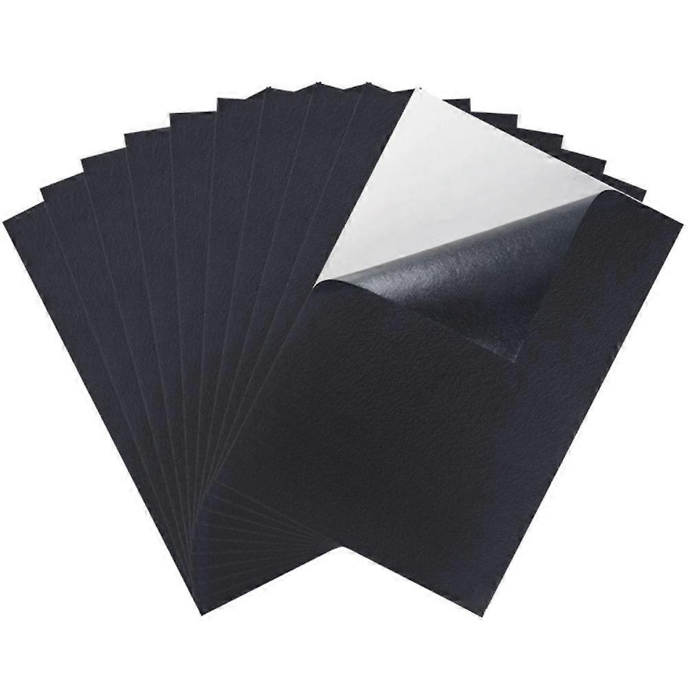 Black Adhesive Back Felt Sheets Fabric Sticky Back Sheets, 10 PCS