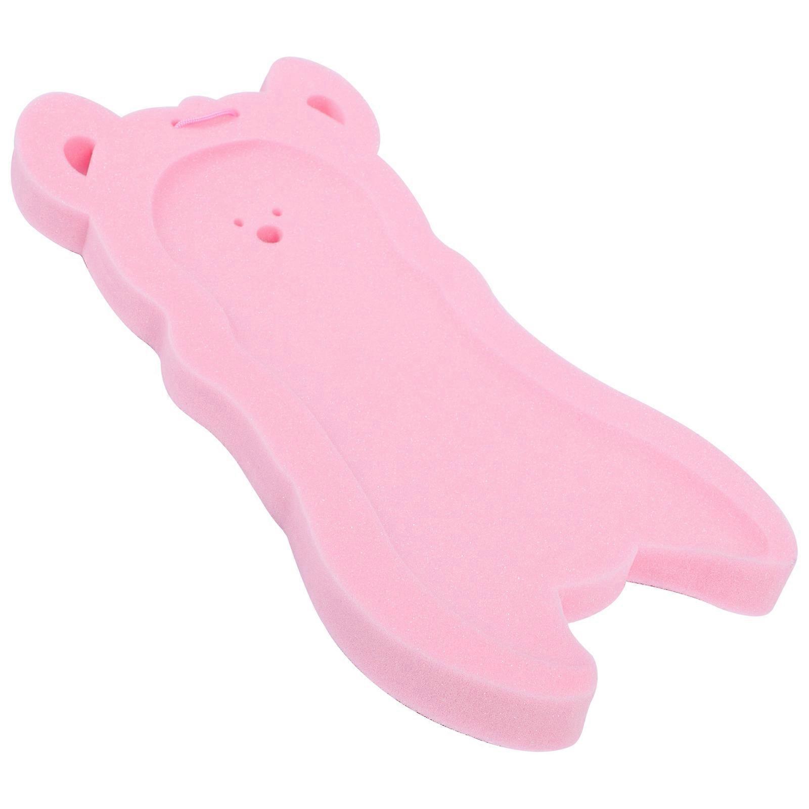 Baby Bath Mat Practical for Safe Bathing 4Pcs Pink Sponge Cushion