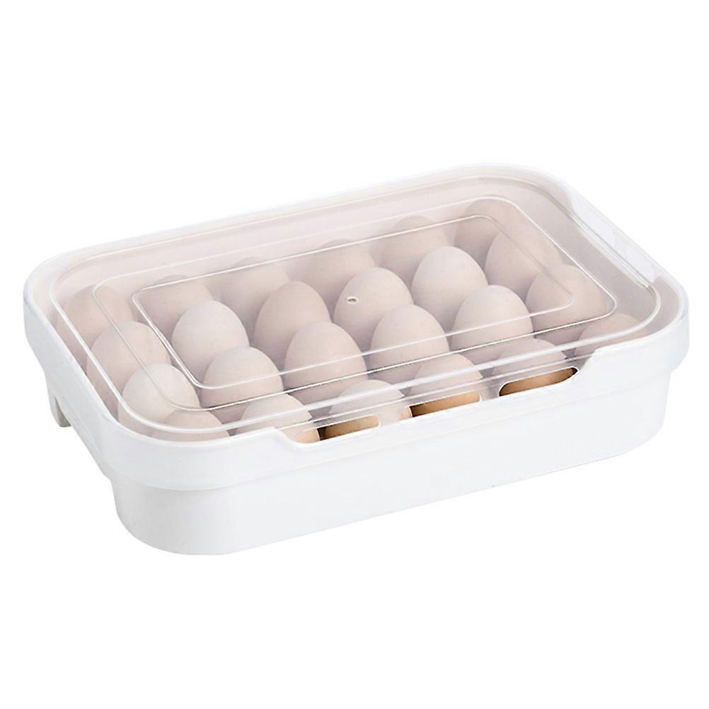 3Pcs Egg Holder With Grooved Design Ideal For Refrigeration Storage Providing Durable Plastic Construction And Optimized Space Utilization