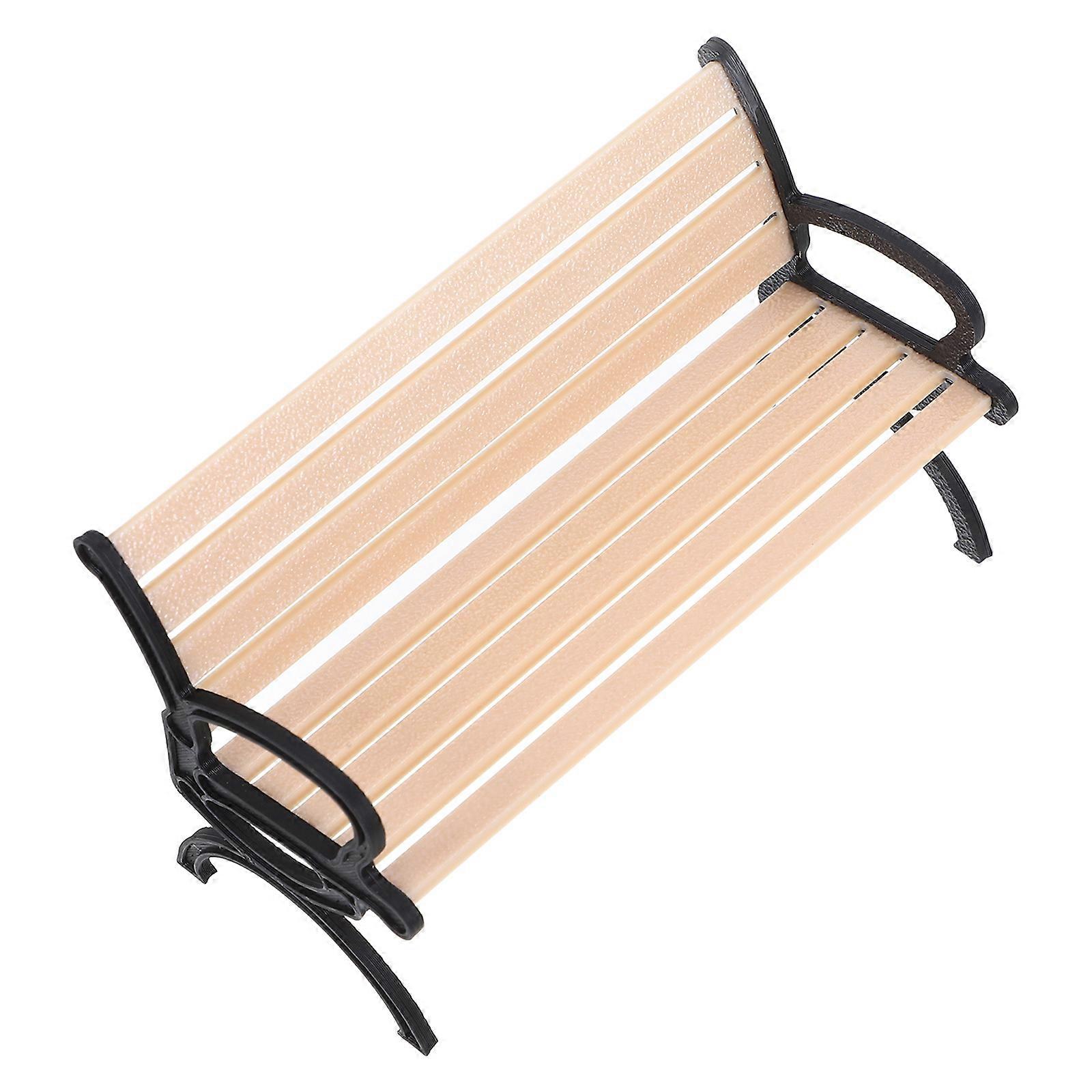 Miniature Bench Model Mini House Park Bench for Creative Decor