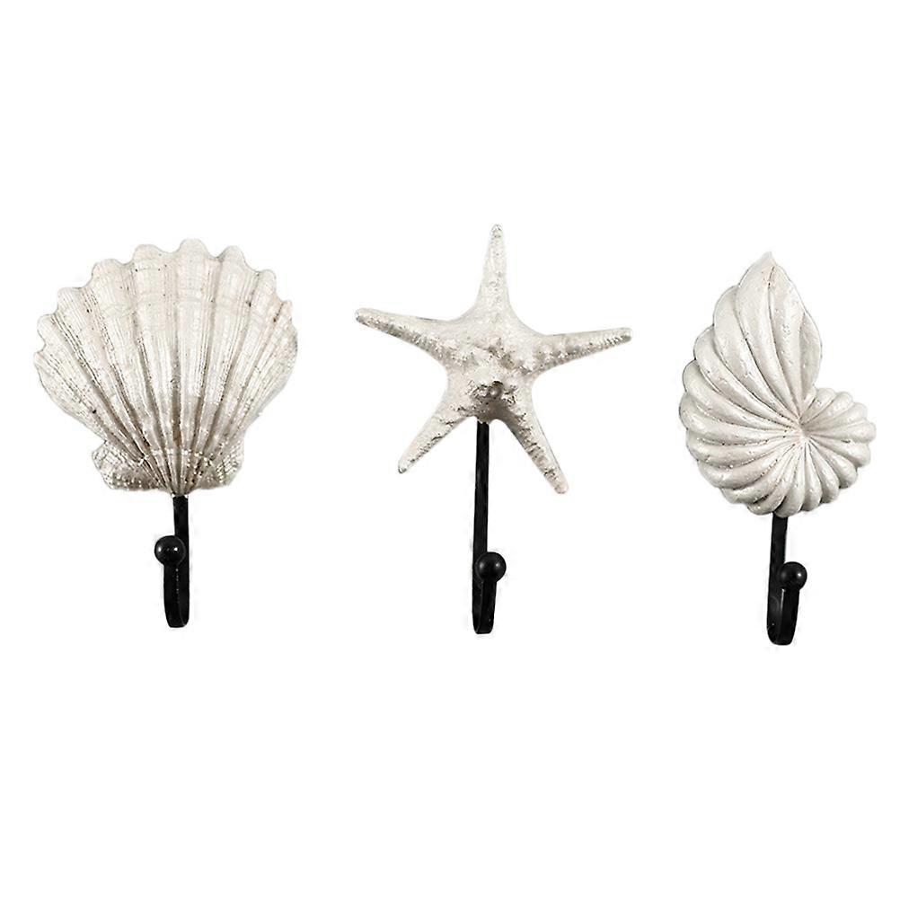 Decorative Shower Curtain Hooks Ocean Theme Resin Hooks 6Pcs Pack
