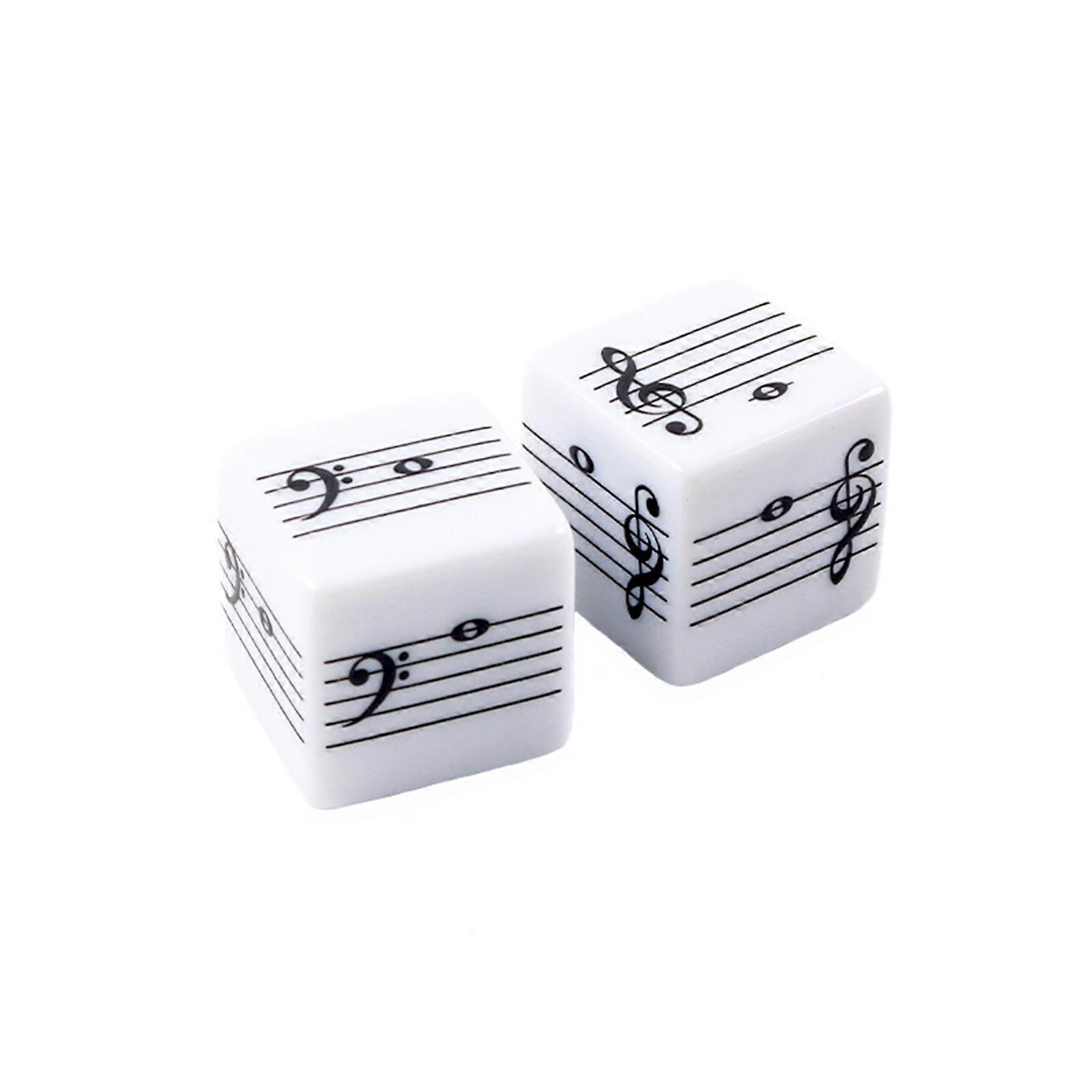 2Pcs Creative Staff Notation Dices Toy Enhancing Music Literacy For Kids In Playful Activity Using Safe Quality Plastic Multicolor
