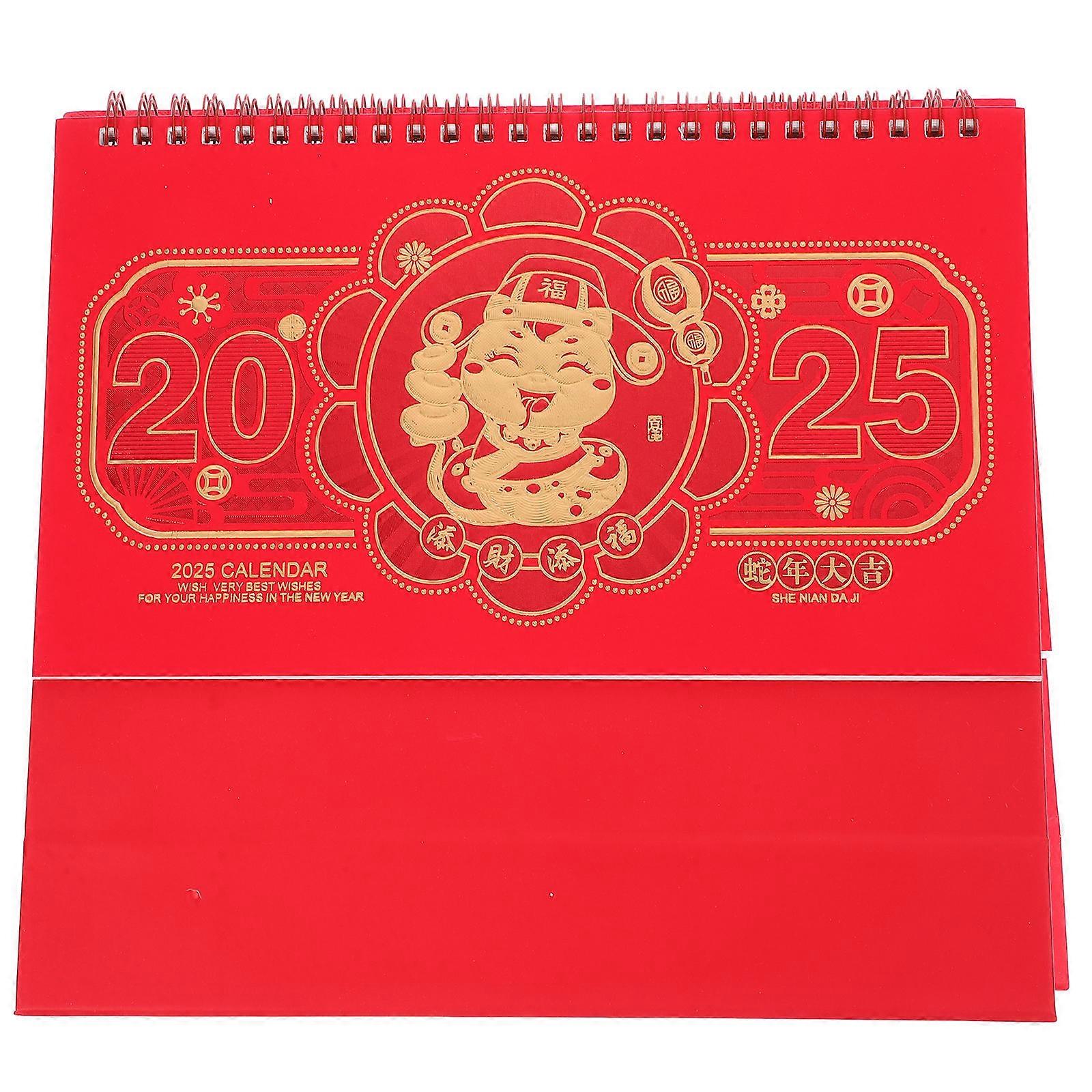 Snake Year 2025 Desk Calendar for Daily Use Office Desktop Planner