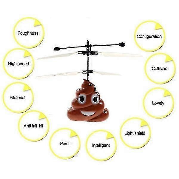 Flying Poop Infrared Induction Remote Control Induction Mini Airplane Toy [DB]