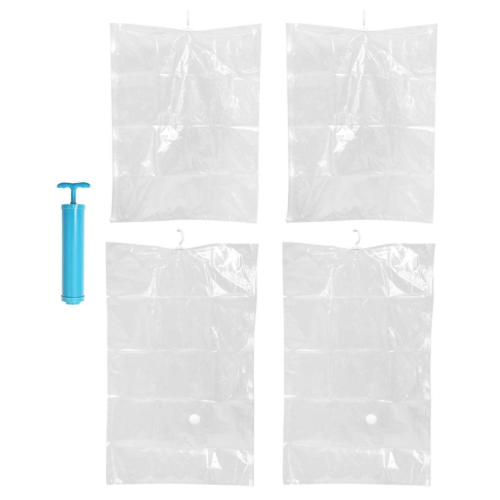 Assorted Color Hanging Vacuum Compression Bags for Storage 5Pcs Set