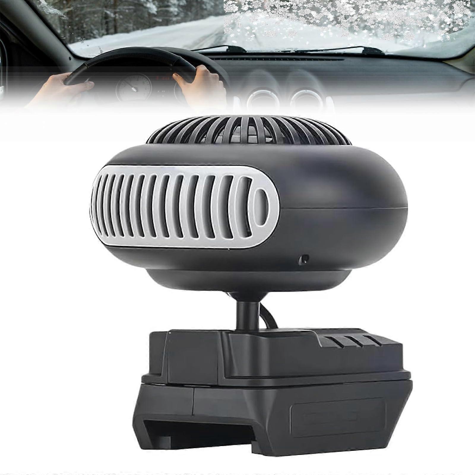 Battery Powered Space Heater for Car and Office with Rapid Windshield Defogging and Safety Design