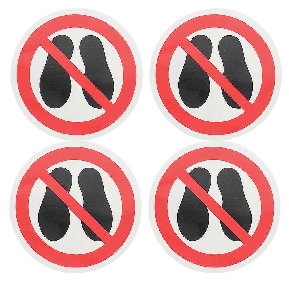 Self Adhesive Do Not Step Warning Sticker for Floor 4Pcs Pack