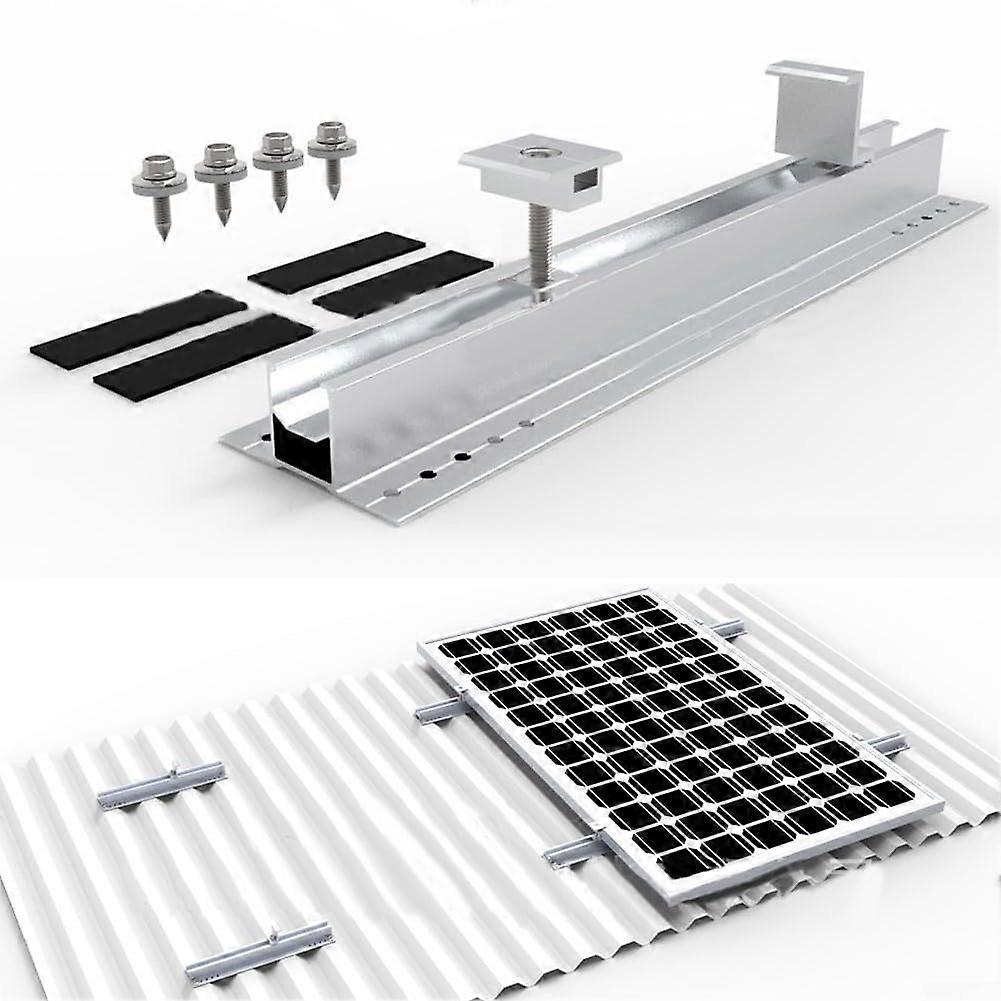 Trapezoidal Mounting Rails for PV Solar Panels 300mm x 80mm for Secure Installation in Various Weather Conditions