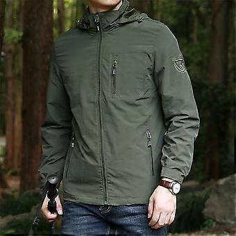 Outdoor Jacket Men Waterproof Jacket Coat Fashion Casual Camping Jackets Male Outerwear Green Windbreaker Big Size 5XL