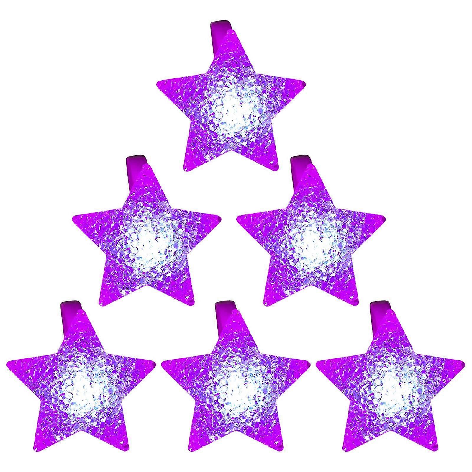 Pack of 6 Multi Color Flashing LED Bracelets LED Light Bracelets with Star Adornment for Immersive Party Experience