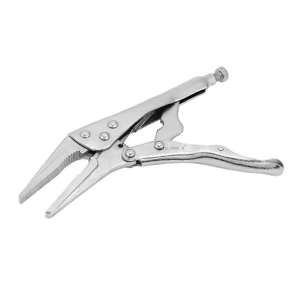 9Inch Long Nose Locking Pliers with Sharp Nose, Needle Nose for Steel Wire Bending and Welding