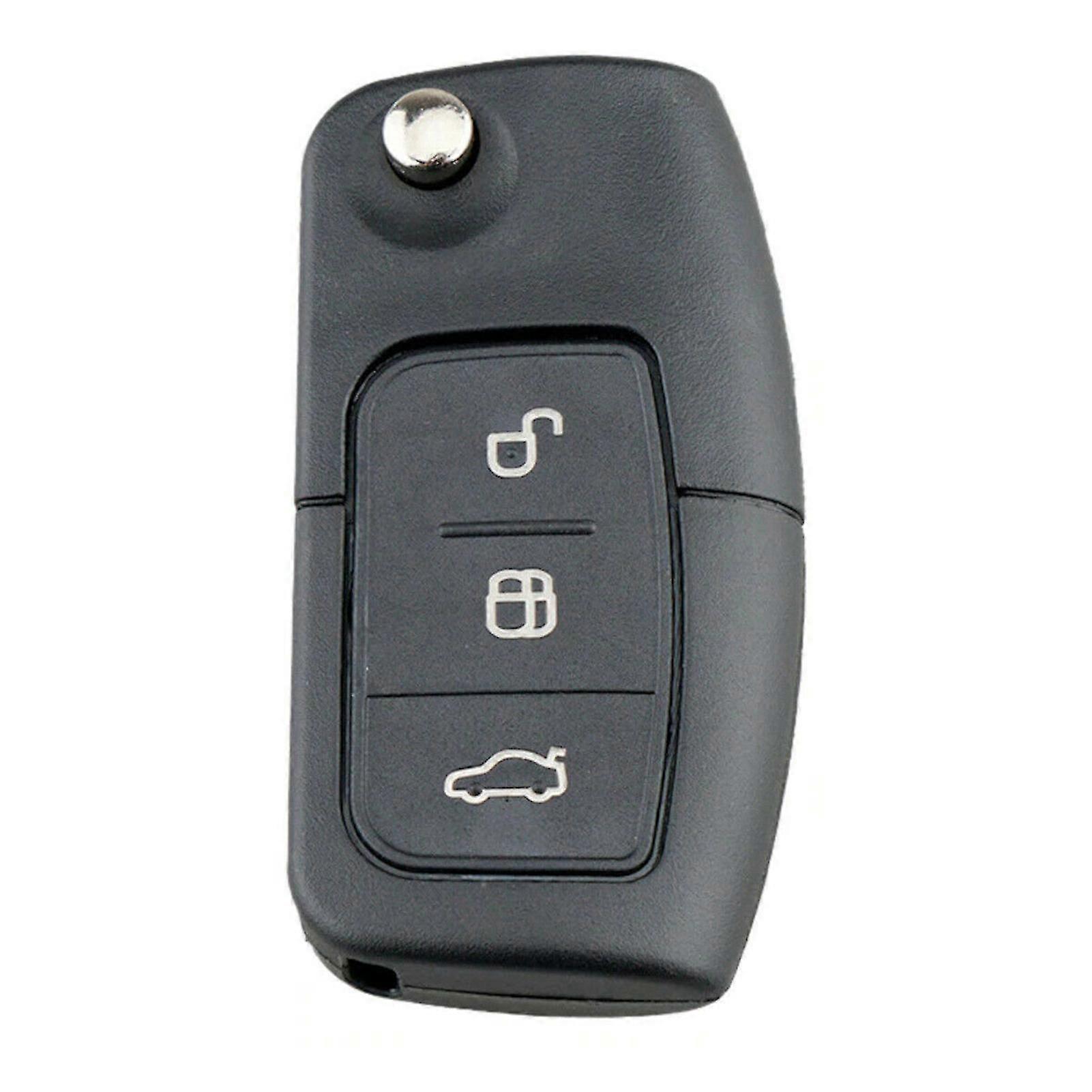 Remote Flip 3 Buttons Flat Shape Metal Abs Shell Car Key Case For Ford Focus