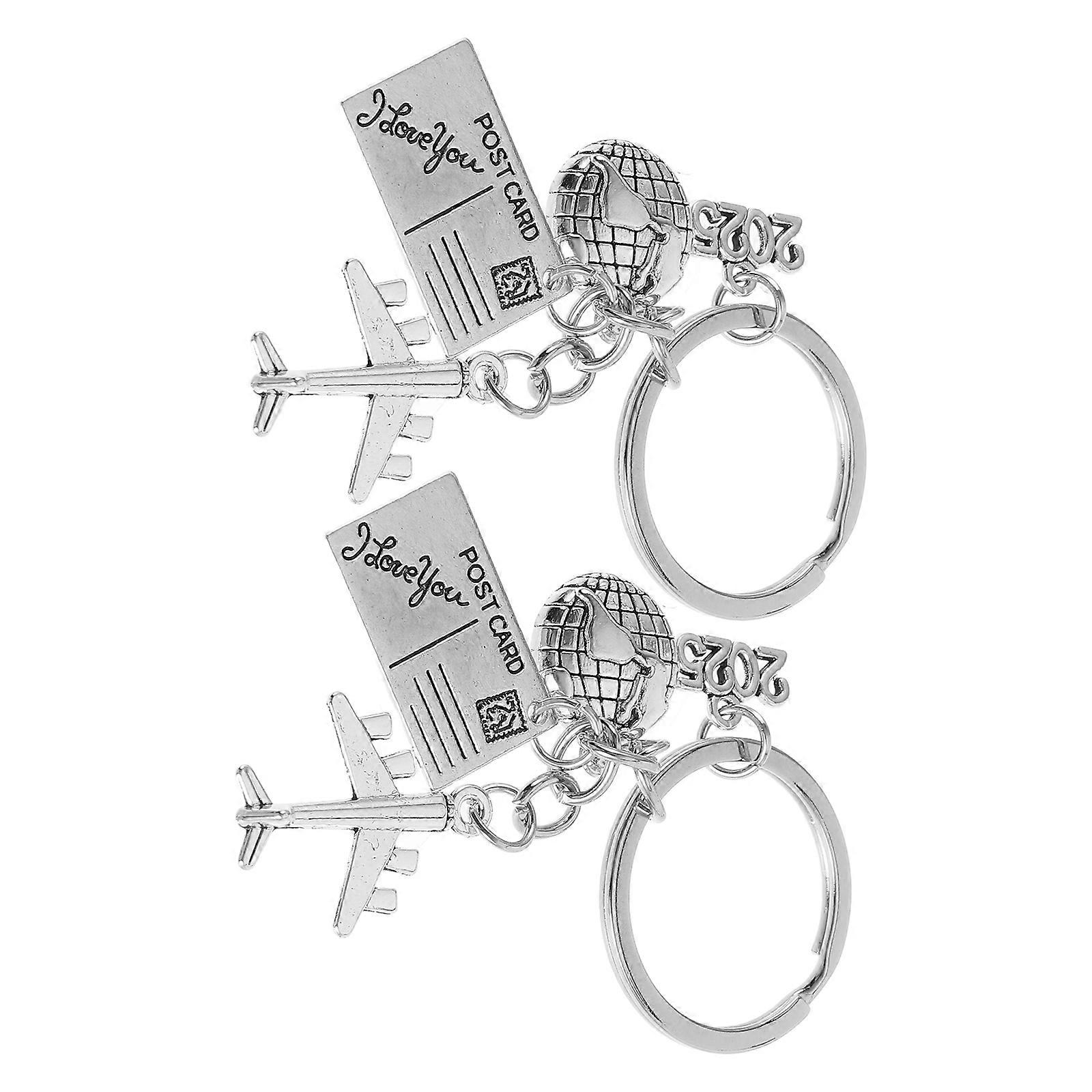 Globe Keychains Postcard Keychain for 2025 Graduation 2Pcs Set