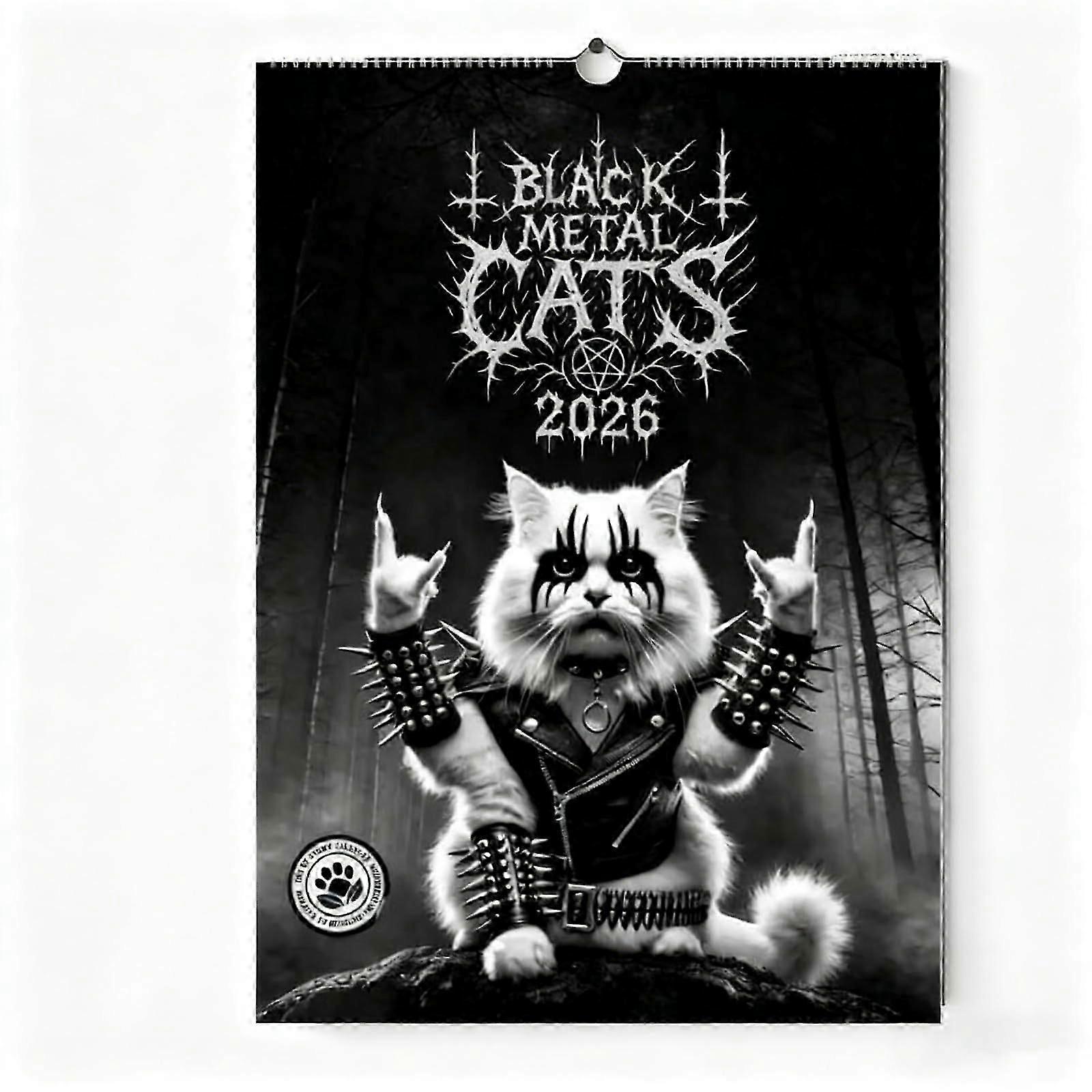 Calendrier Black Metal Cats 2026