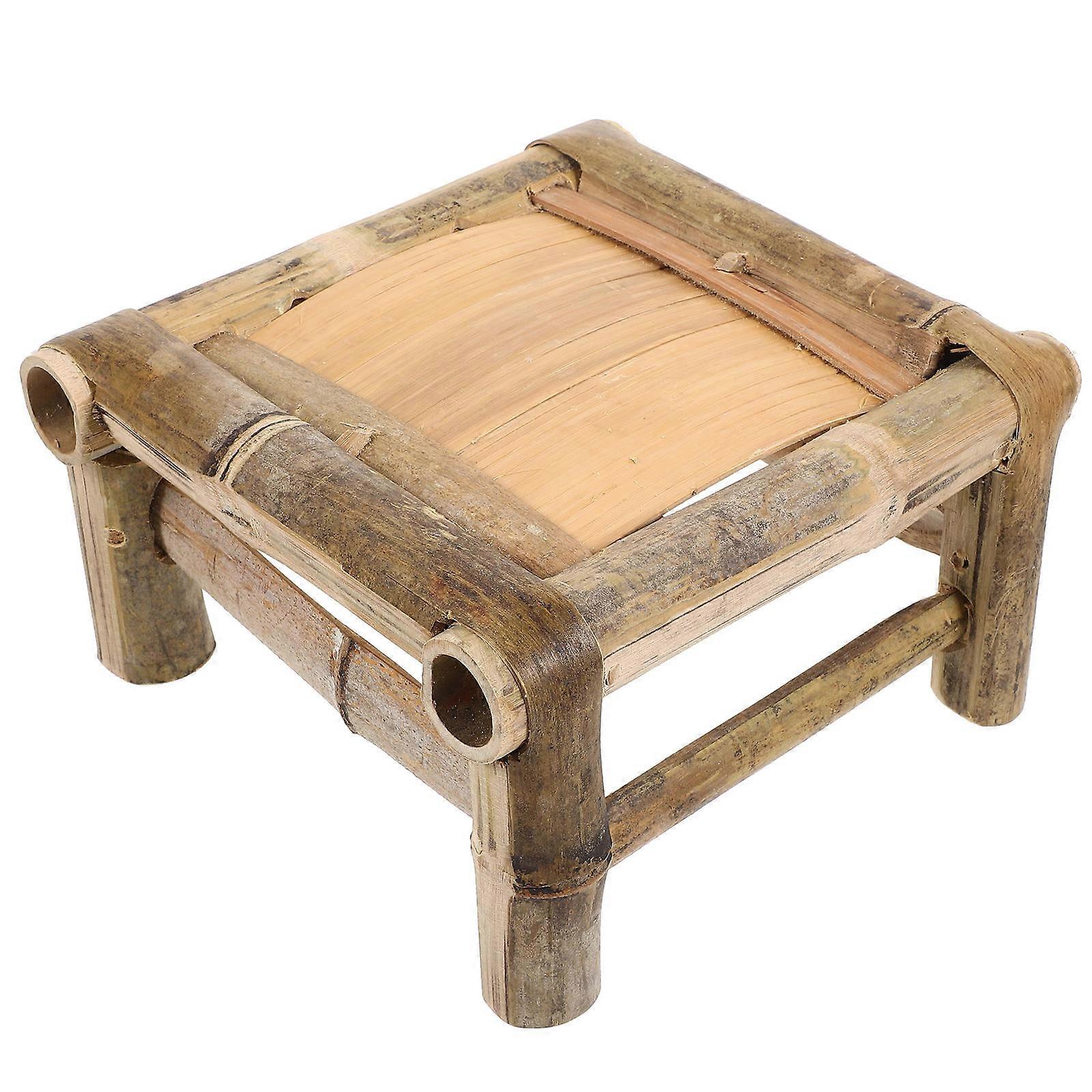 Multi Color Bamboo Stool Comfortable Low Stool with Stable Design