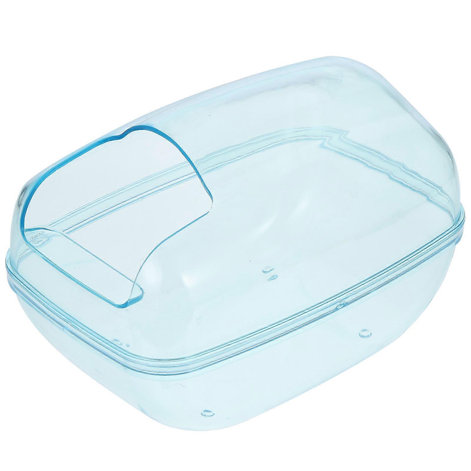 Transparent Hamster Bathing Basin Plastic Container for Pets