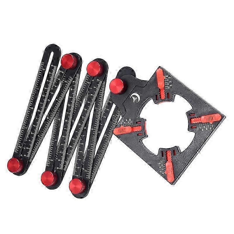 Universal hole positioning multifunctional folding ruler 26s