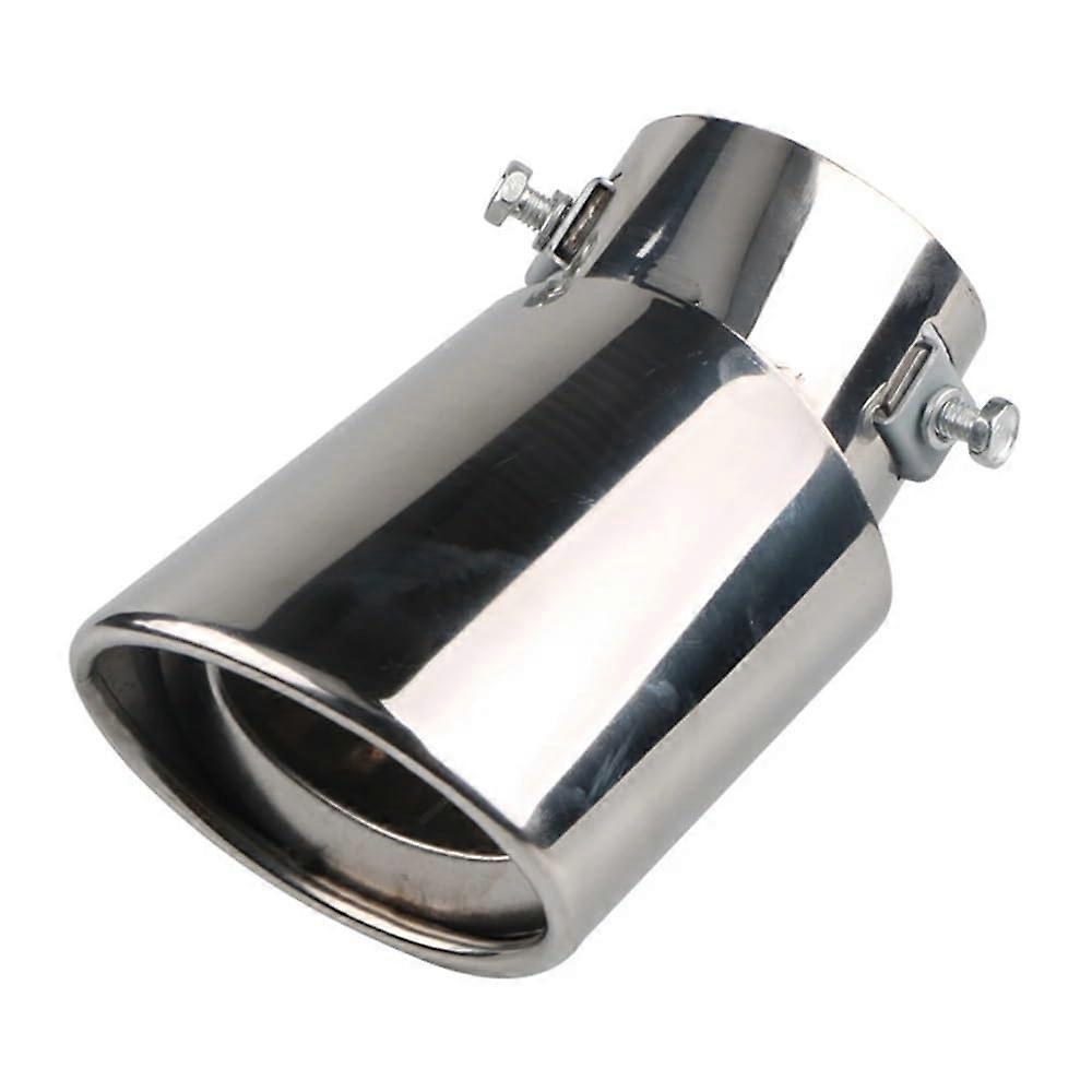 63mm Stainless Steel Car Exhaust Muffler Tip, Universal Silver Tailpipe Upgrade