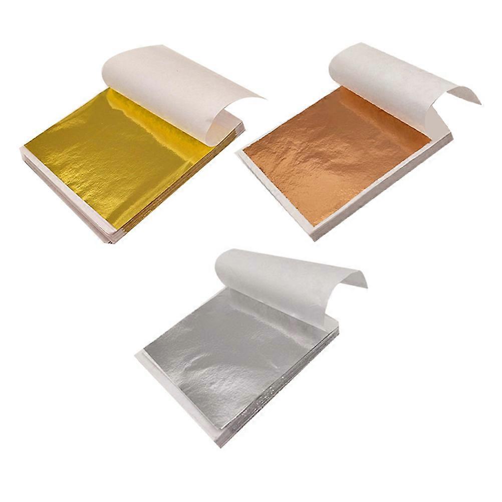 DIY Gold Leaf Imitation Gold Foil Sheets for Decoration 300 Sheets
