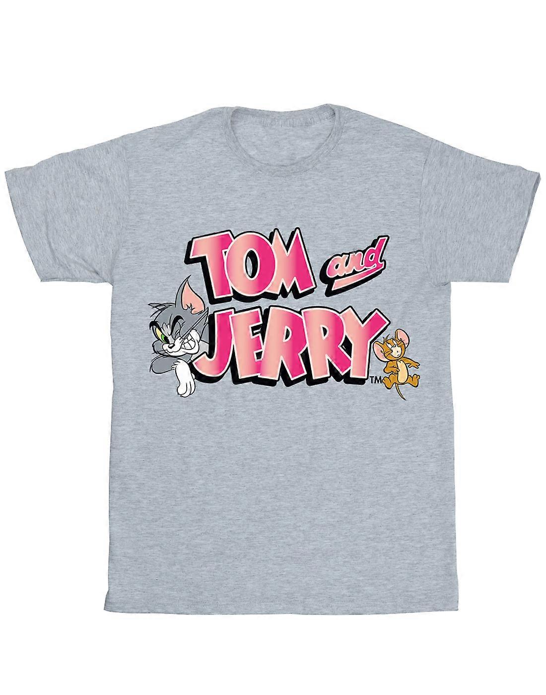 Tom And Jerry Men's Gradient Logo T-Shirt